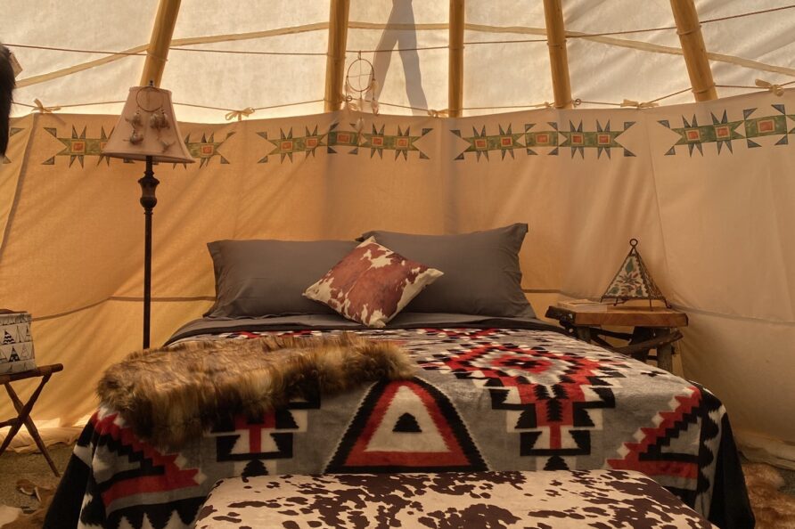 Queen Bed at Lost Indian Camp