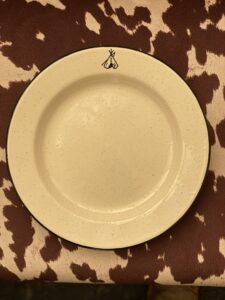 Tipi plate at Lost Indian Camp