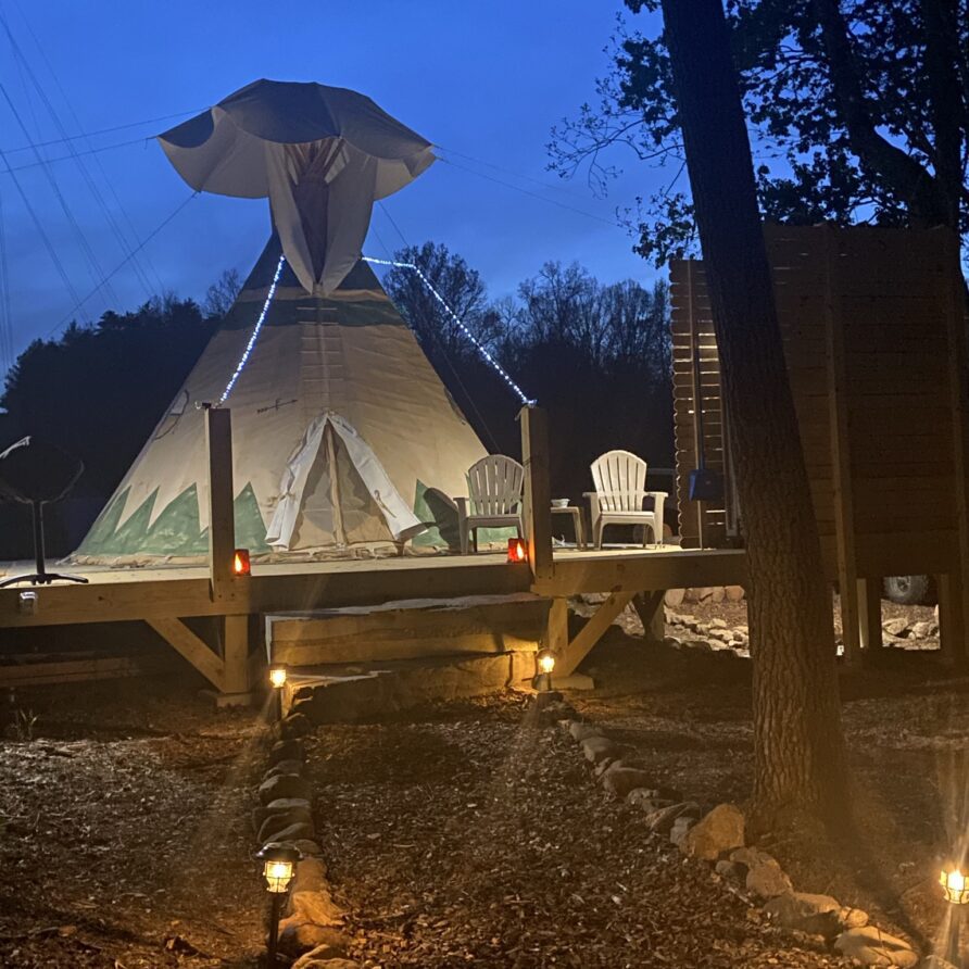 Dusk Tipi at Lost Indian Camp