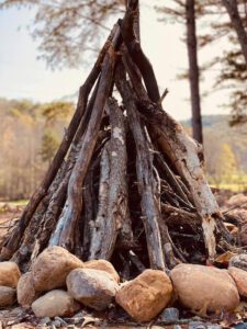 bonfire at Lost Indian Camp