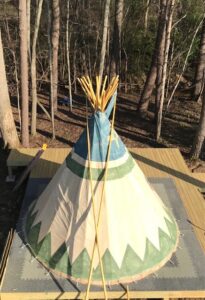 overhead Tipi at Lost Indian Camp