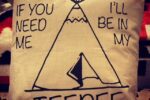 TEEPEE pillow at Lost Indian Camp